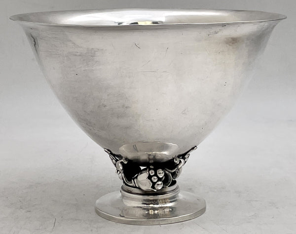 Georg Jensen Sterling Silver Hammered Bowl #778 in Mid-Century Modern Style