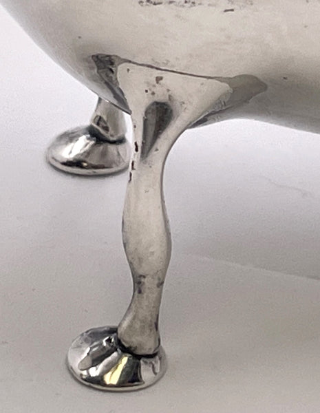 Dutch Silver Cow Creamer with Bee Motif from 20th Century