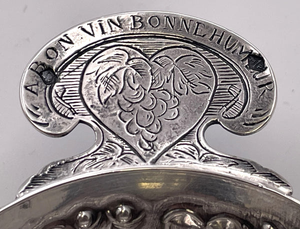French Sterling Silver Tastevin Wine Taster from 19th Century