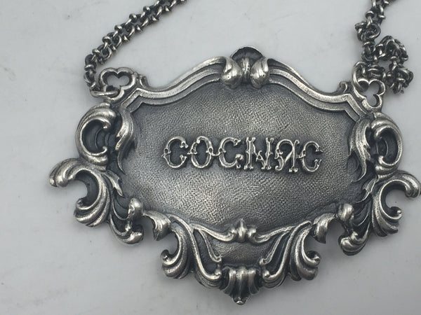 Buccellati Italian Sterling Silver Cognac Ornate Claret Bar Jug Label