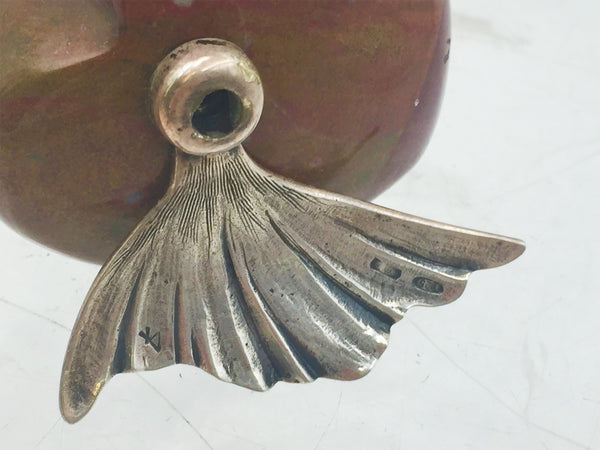 Sterling Silver and Amber Paperweight Sculpture by De Vecchi