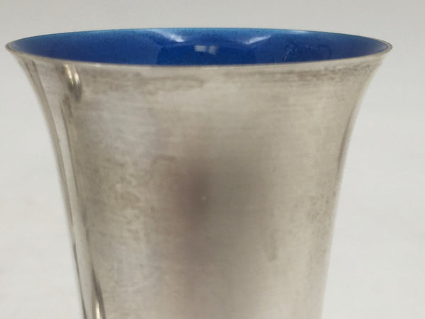 Towle Set of 6 Sterling Silver & Enamel Cordials Goblets in Mid-Century Modern Style