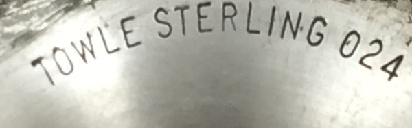 Towle Set of 6 Sterling Silver & Enamel Cordials Goblets in Mid-Century Modern Style