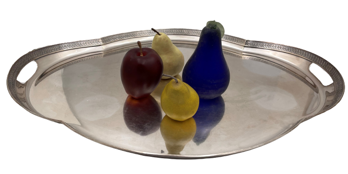 Gorham Silver Plate Two-Handled Gallery Bar Tray – Nathan Horowicz