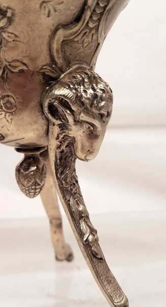 Pair of Vermeil Continental Silver Footed Vases