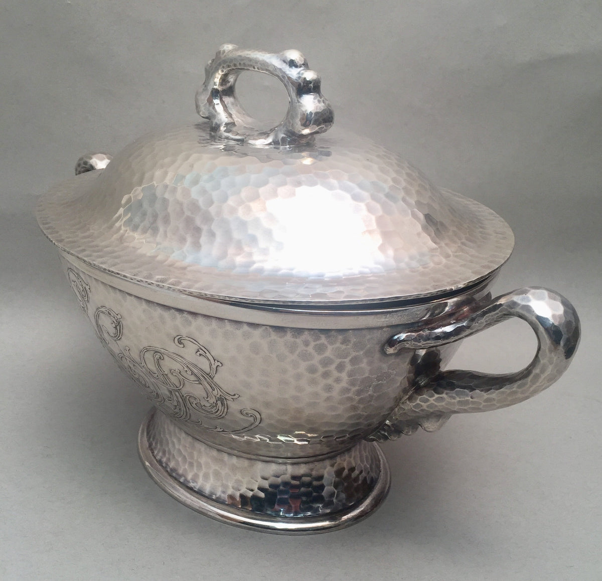 Tiffany & Co Hand Hammered Sterling Silver Japanesque 1879 Tureen