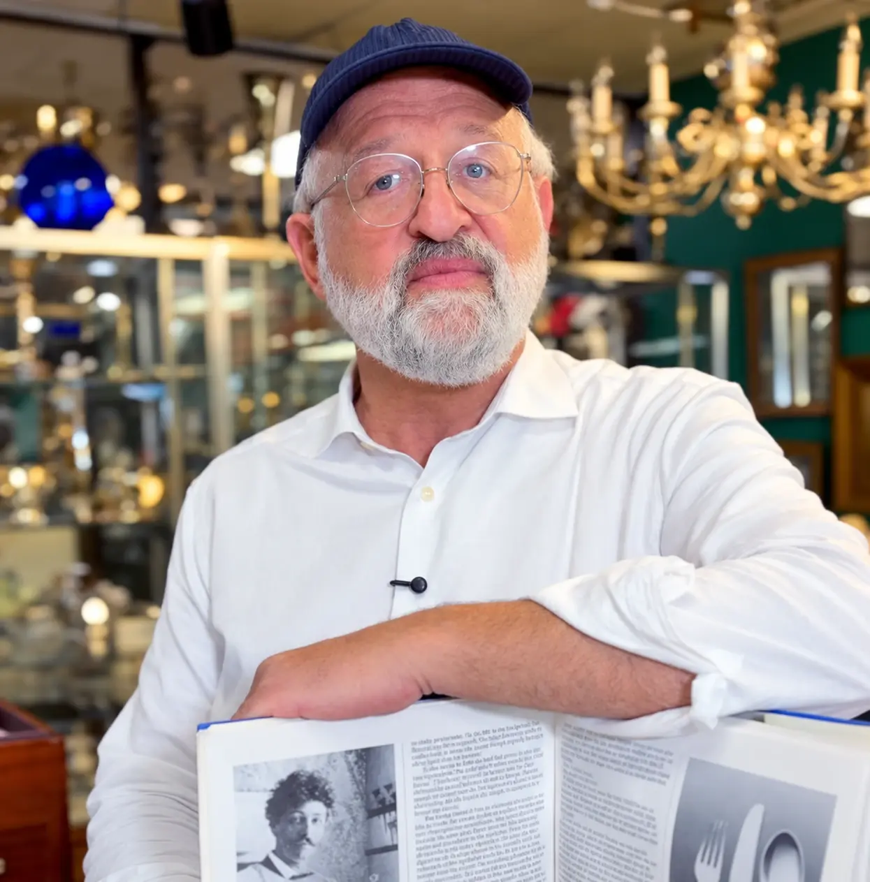 Nathan Horowicz in his gallery at the Manhattan Art & Antiques Center