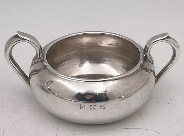 McAuliffe & Handley Sterling Silver 4-Piece Tea Service by in Arts & Crafts Style with Tray