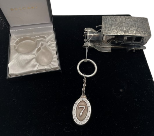 Bulgari Bvlgari Sterling Silver Lucky 7 Keychain New in Box