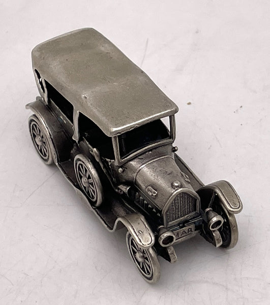 Italian Silver Set of Rare and High Quality 11 Miniature Cars/ Automobiles