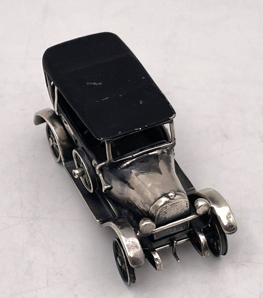 Italian Silver Set of Rare and High Quality 11 Miniature Cars/ Automobiles