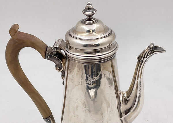 English Georgian Sterling Silver Coffee Pot from Late 18th/ Early 19th Century