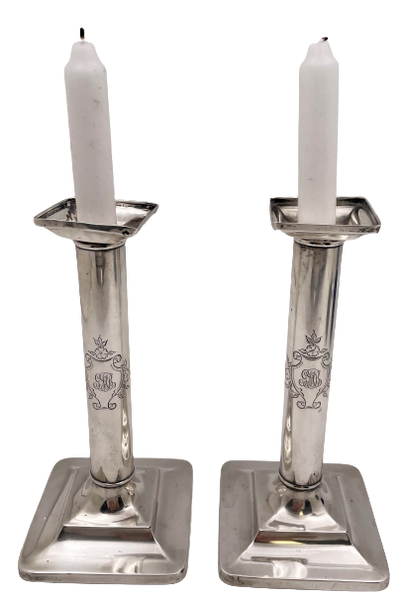 Tiffany silver hotsell candlesticks