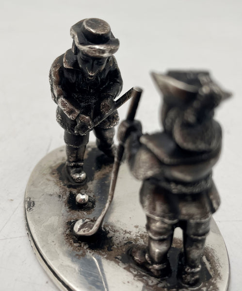 Howard & Co. Sterling Silver Realist Miniature Golf/ Golfers Collectible