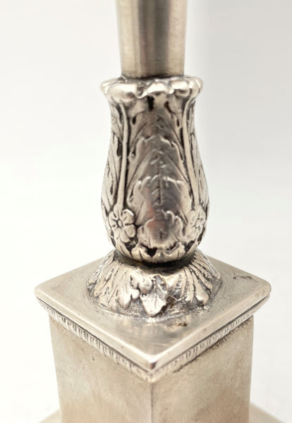 Pair of 18th Century European Silver Candlesticks