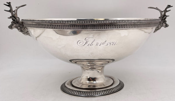 Ford & Tupper 1871 Sterling Silver Stag Tureen with Deer Animal Motifs