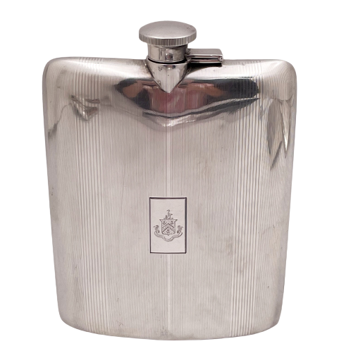 Black, Starr & Frost Sterling Silver Early 20th Century Art Deco Flask