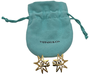 Tiffany & Co. by Paloma Picasso 18k Gold Rare Starburst Earrings