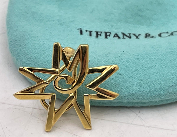 Tiffany & Co. by Paloma Picasso 18k Gold Rare Starburst Earrings