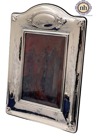 Del Conte Italian Sterling Silver Picture Frame with Cartouche Motif