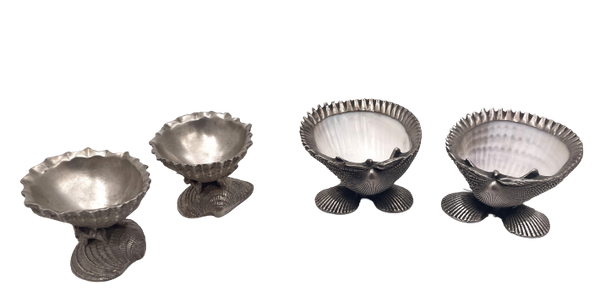 Assorted Nautilus Sterling Silver Set of 4 Shells