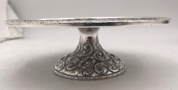 Dominick & Haff Pair of Sterling Silver 1908 Compotes Tazze or Footed Bowls in Art Nouveau Style