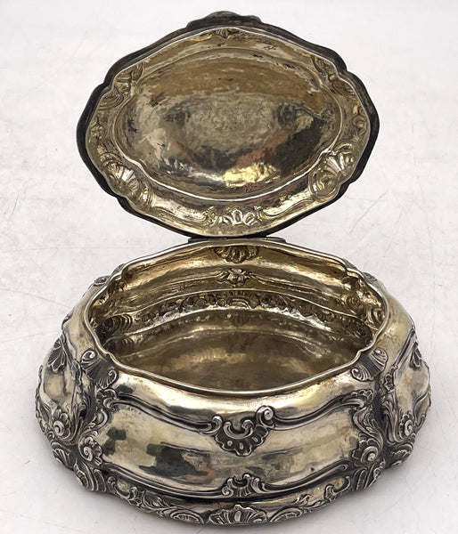 Austrian 18th or Early 19th Century Gilt Silver Box with Shell Motifs