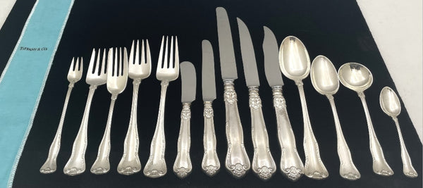 30% OFF Tiffany & Co. Sterling Silver 180-Piece Provence Flatware Set with Great Servers