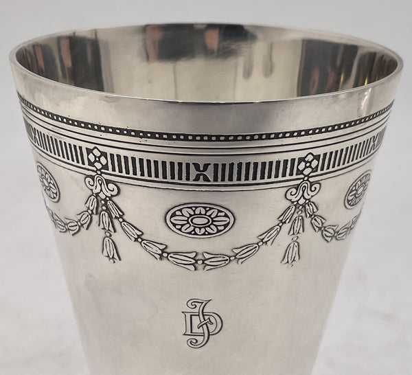 Tiffany & Co. Sterling Silver 1923 Kiddush Cup/ Goblet in Art Deco Style