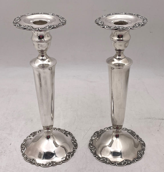 Mueck Carey Pair of Sterling Silver Candlesticks/ Shabbos Sticks