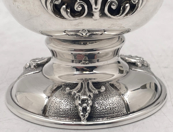 Buccellati Style Italian Sterling Silver Kiddush Cup & Saucer for Shabbat / Pesach