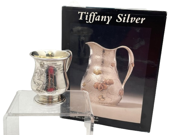 Tiffany & Co. Sterling Silver 1908 Child Mug the Mouse Ran Up the Clock