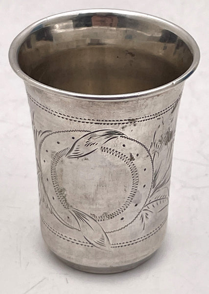 Russian 0.84 Silver Kiddush Cup from 19th Century