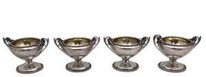 Bailey & Co. Set of 4 Coin Silver Open Salts from Mid-19th Century