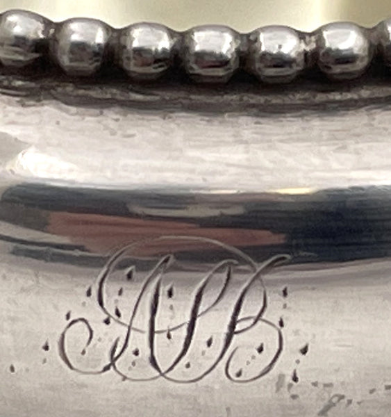 Bailey & Co. Set of 4 Coin Silver Open Salts from Mid-19th Century