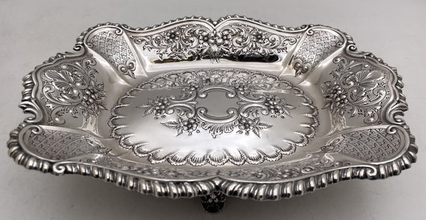 Lee & Wigfull English Sterling Silver 1902 Edwardian Bread Dish / Basket