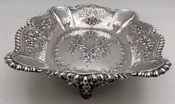 Lee & Wigfull English Sterling Silver 1902 Edwardian Bread Dish / Basket