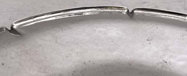 Joel F. Hewes Sterling Silver Arts & Crafts Hammered Serving Dish
