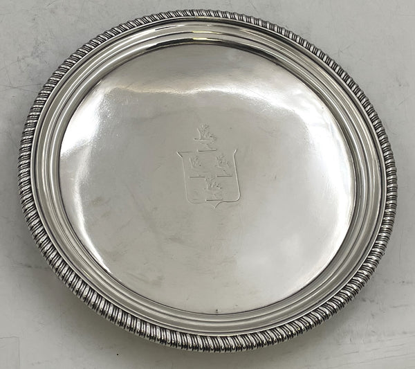 William Bateman Pair of Sterling Silver Salvers / Footed Trays from 1812