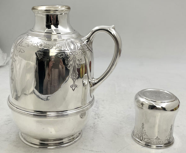 Lebkuecher for Grogan Sterling Silver Thermal Hot Water Jug/ Carafe from Late 19th Century