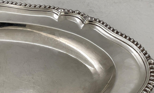 William Holmes Sterling Silver 1785 Georgian Platter / Tray with Crest & Provenance of JP Morgan Family