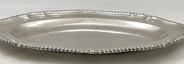 William Holmes Sterling Silver 1785 Georgian Platter / Tray with Crest & Provenance of JP Morgan Family