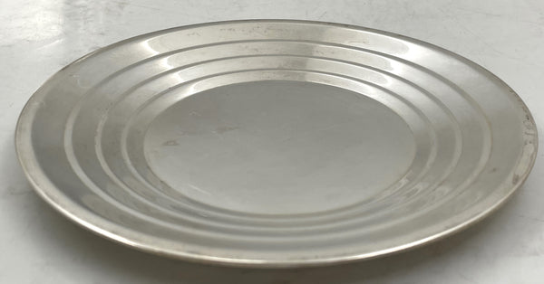 Towle Set of 12 Sterling Silver Dessert Plates in Mid-Century Modern Style