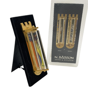 Noam Basson Artistic Glass Limited Edition Mezuzah on Felt