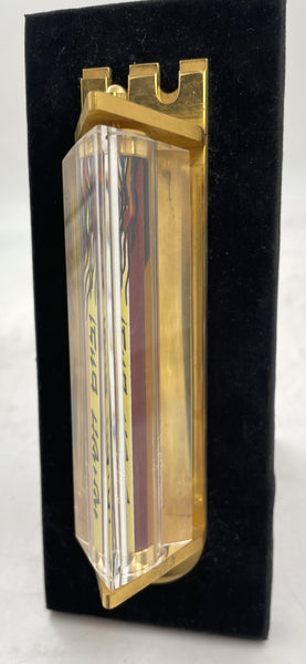 Noam Basson Artistic Glass Limited Edition Mezuzah on Felt