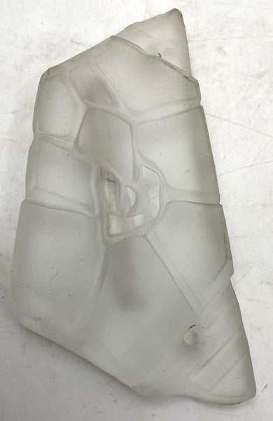Resniq Thick Glass Mezuzah with Jerusalem Stone Design