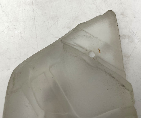 Resniq Thick Glass Mezuzah with Jerusalem Stone Design