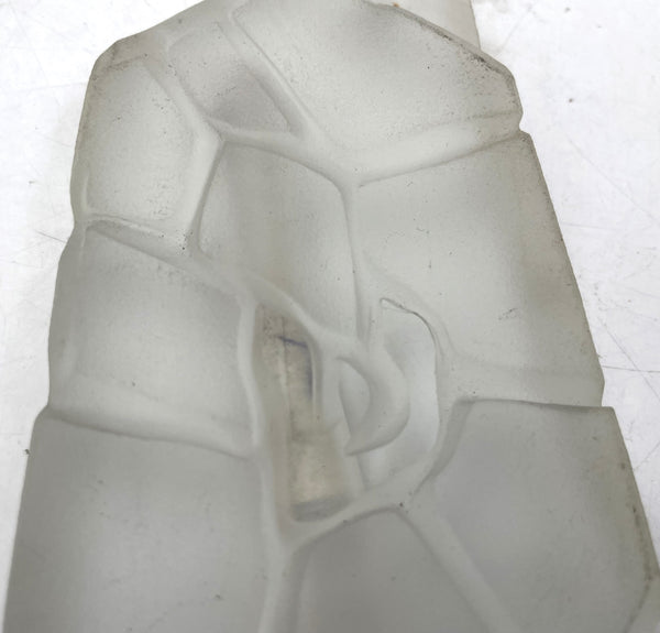 Resniq Thick Glass Mezuzah with Jerusalem Stone Design