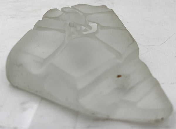 Resniq Thick Glass Mezuzah with Jerusalem Stone Design