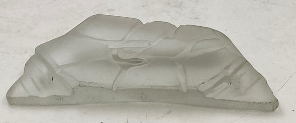 Resniq Thick Glass Mezuzah with Jerusalem Stone Design